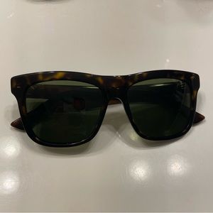 Gucci 54mm Square Frame Tortoise Sunglasses